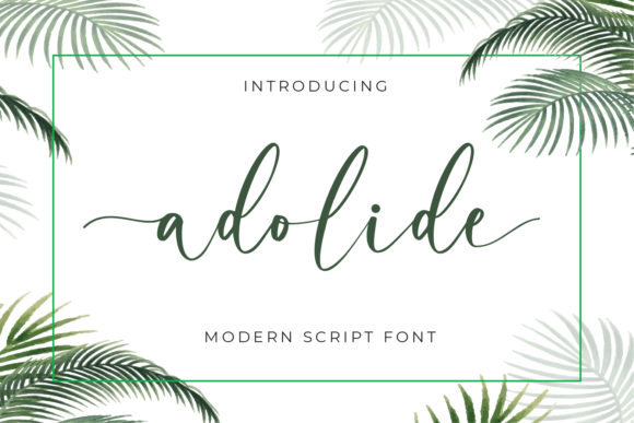 Adolide: A Handwritten Font for Brand Identity