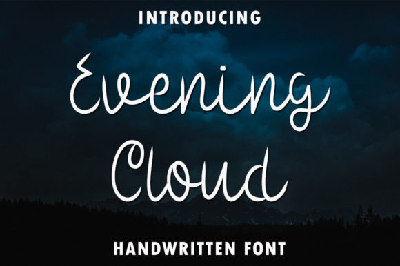 Evening Cloud Font: A Soft Script for Editorial Design
