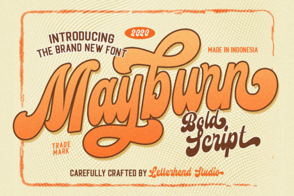 Mayburn Font: Bold Retro Handwritten Style