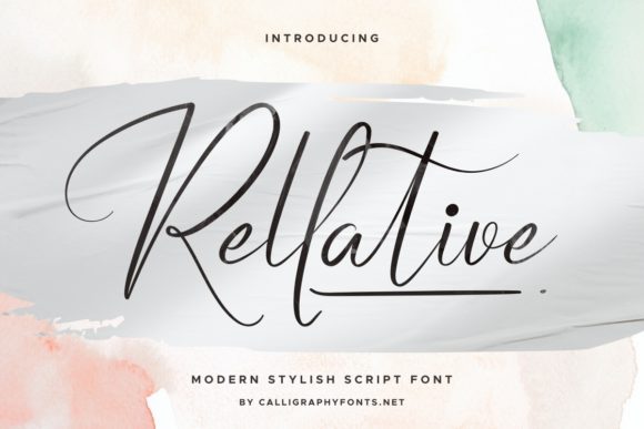 Rellative Typeface: Elegant Script for Branding