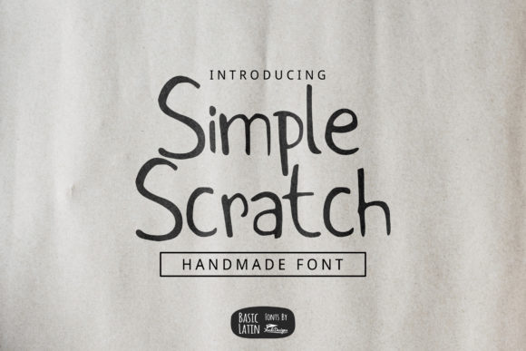 Simple Scratch Font for Handmade Makers