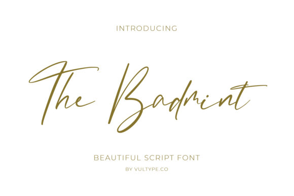 The Badmint: A Delicate Script Font for Crafters